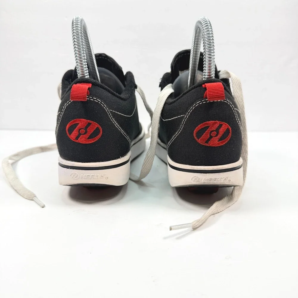 Heelys Kids Youth 3 Pro 20 Roller Shoes Black Canvas Red Logo Skater Y2K